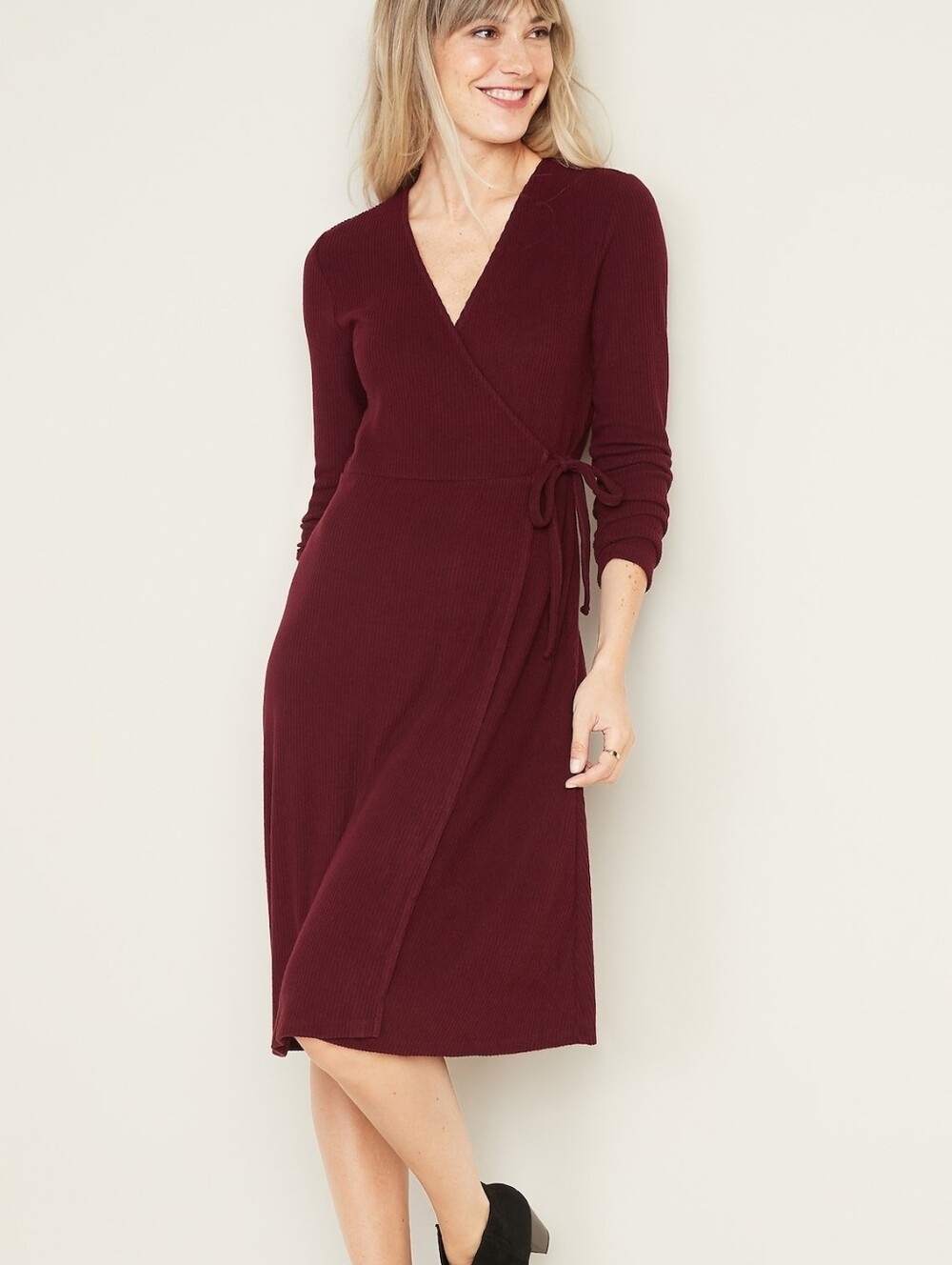 Old Navy Rib Knit Wrap Dress Size XL